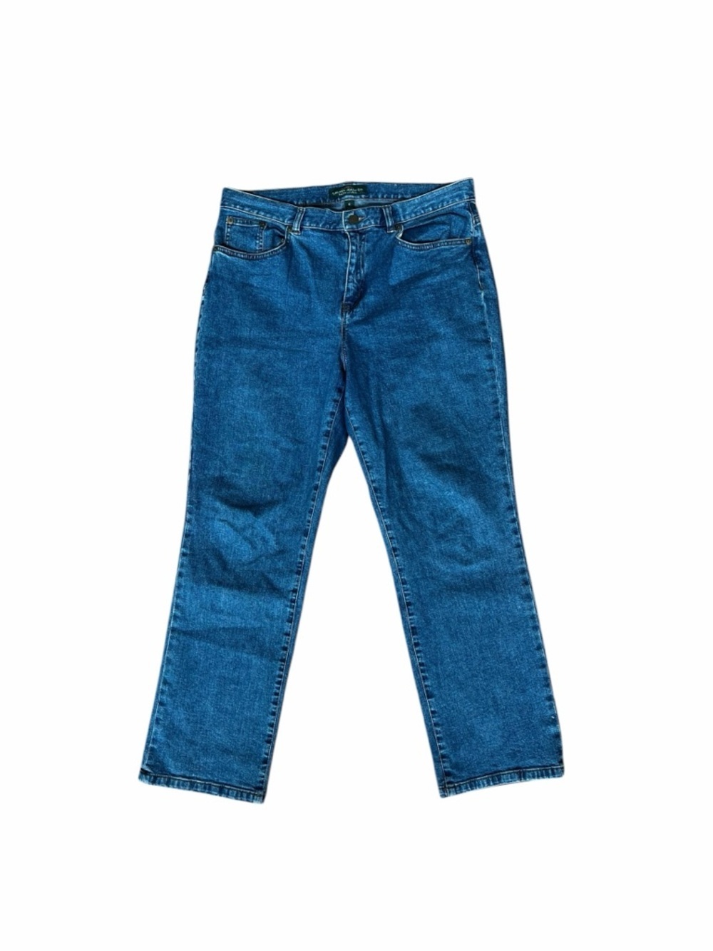 Lauren Ralph Lauren Women’s 12 Classic Blue Straight-Leg Denim Jeans - Picture 2 of 9